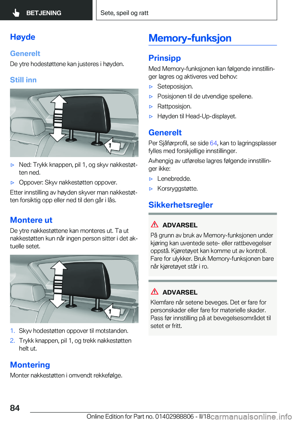 BMW X5 2018  InstruksjonsbØker (in Norwegian) �H�