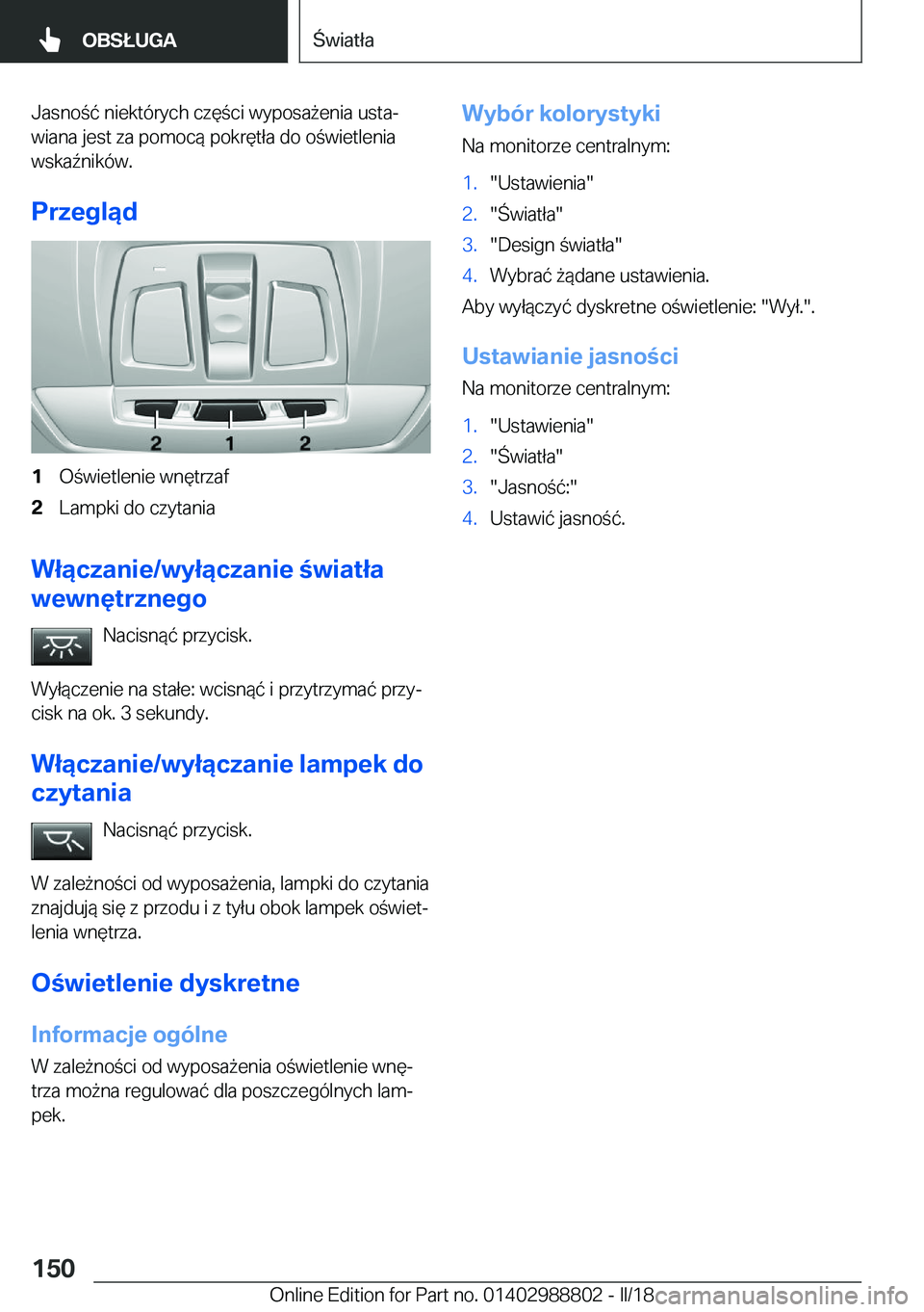 BMW X5 2018  Instrukcja obsługi (in Polish) �J�a�s�n�o �