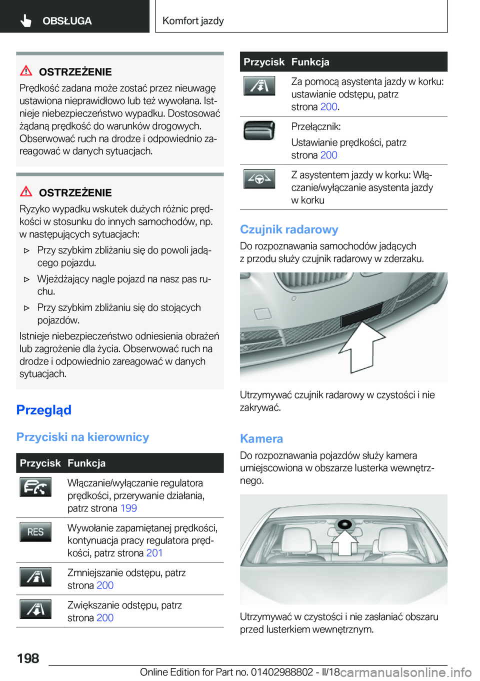 BMW X5 2018  Instrukcja obsługi (in Polish) �O�S�T�R�Z�E8�E�N�I�E
�P�r�