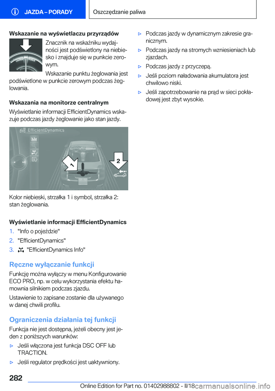 BMW X5 2018  Instrukcja obsługi (in Polish) �W�s�k�a�z�a�n�i�e��n�a��w�y�w�i�e�t�l�a�c�z�u��p�r�z�y�r�z�ą�d�