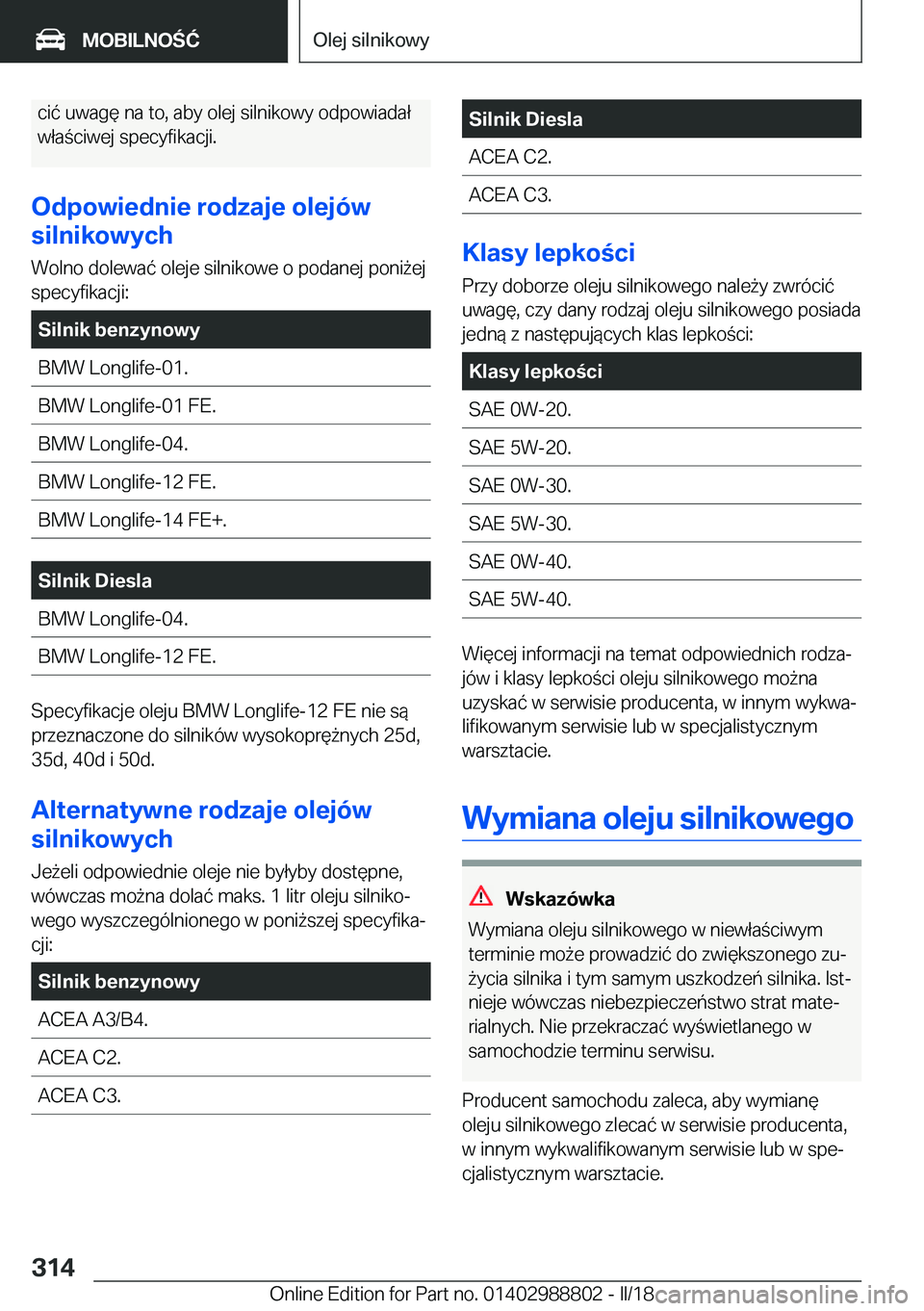 BMW X5 2018  Instrukcja obsługi (in Polish) �c�i�