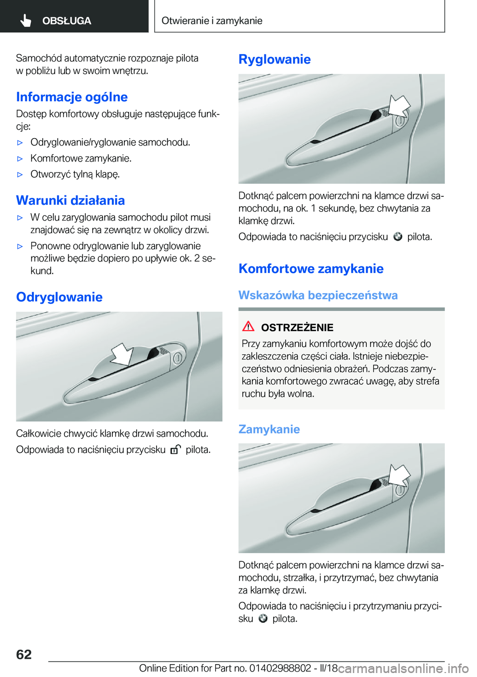 BMW X5 2018  Instrukcja obsługi (in Polish) �S�a�m�o�c�h�