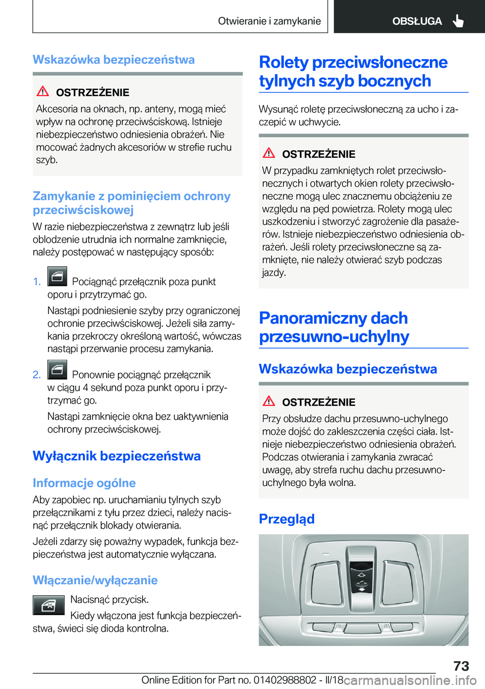 BMW X5 2018  Instrukcja obsługi (in Polish) �W�s�k�a�z�
