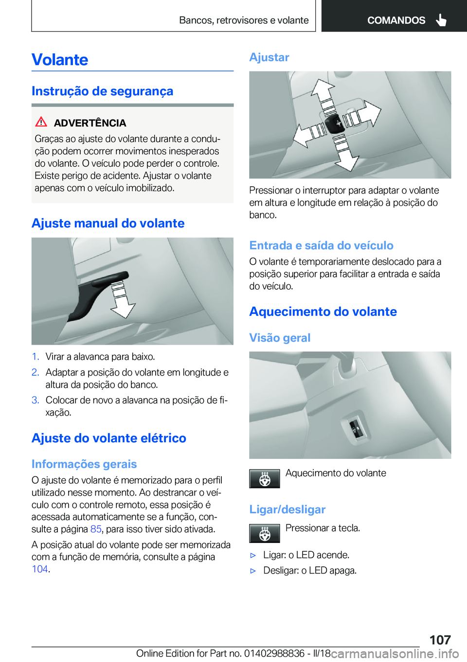 BMW X5 2018  Manual do condutor (in Portuguese) �V�o�l�a�n�t�e
�I�n�s�t�r�u�