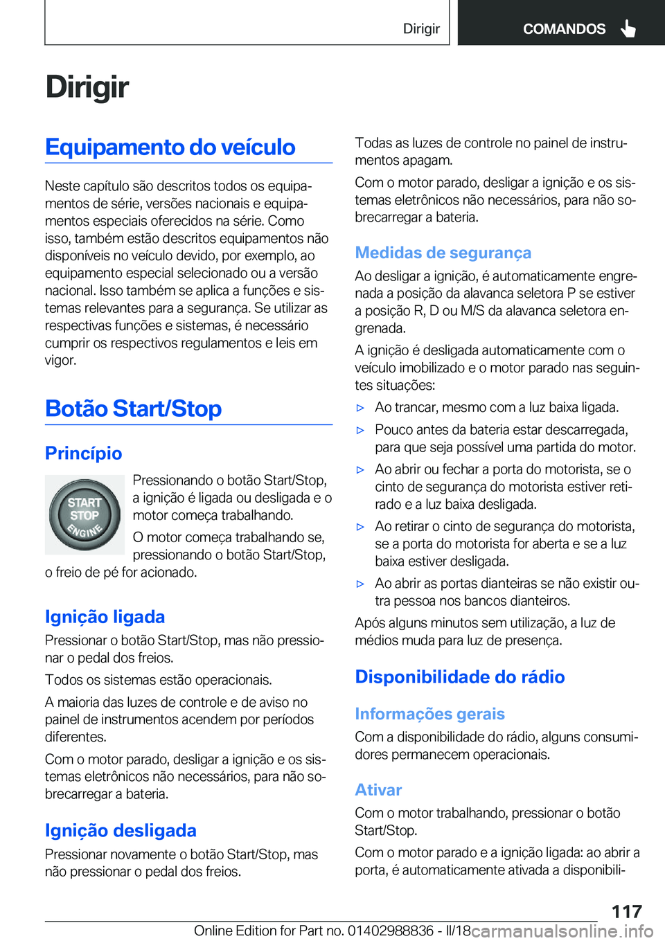 BMW X5 2018  Manual do condutor (in Portuguese) �D�i�r�i�g�i�r�E�q�u�i�p�a�m�e�n�t�o��d�o��v�e�