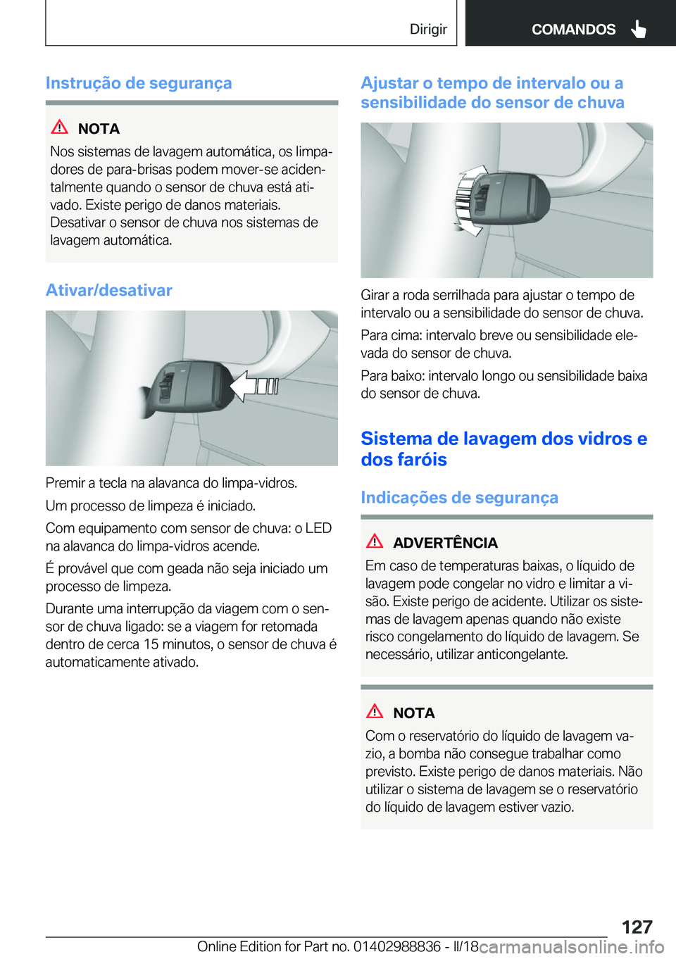 BMW X5 2018  Manual do condutor (in Portuguese) �I�n�s�t�r�u�