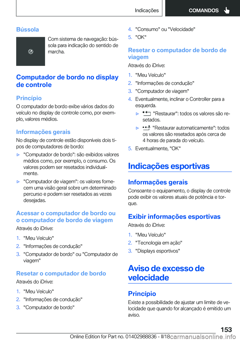 BMW X5 2018  Manual do condutor (in Portuguese) �B�