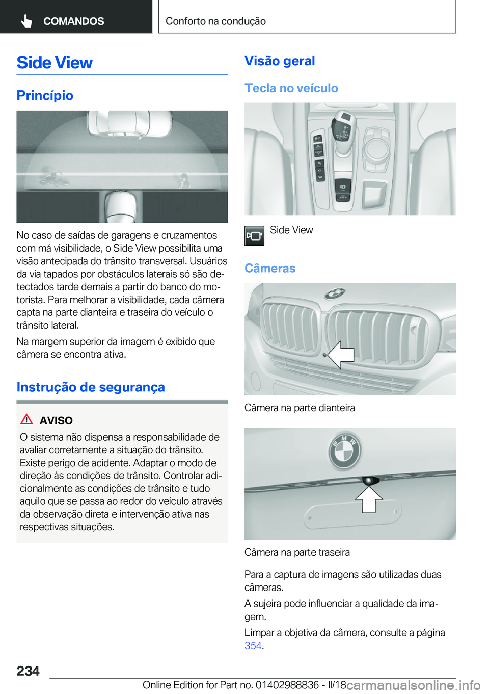 BMW X5 2018  Manual do condutor (in Portuguese) �S�i�d�e��V�i�e�w
�P�r�i�n�c�