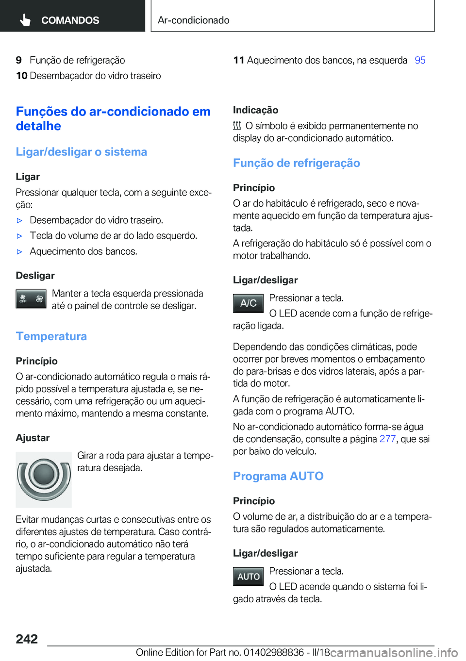 BMW X5 2018  Manual do condutor (in Portuguese) �9�F�u�n�