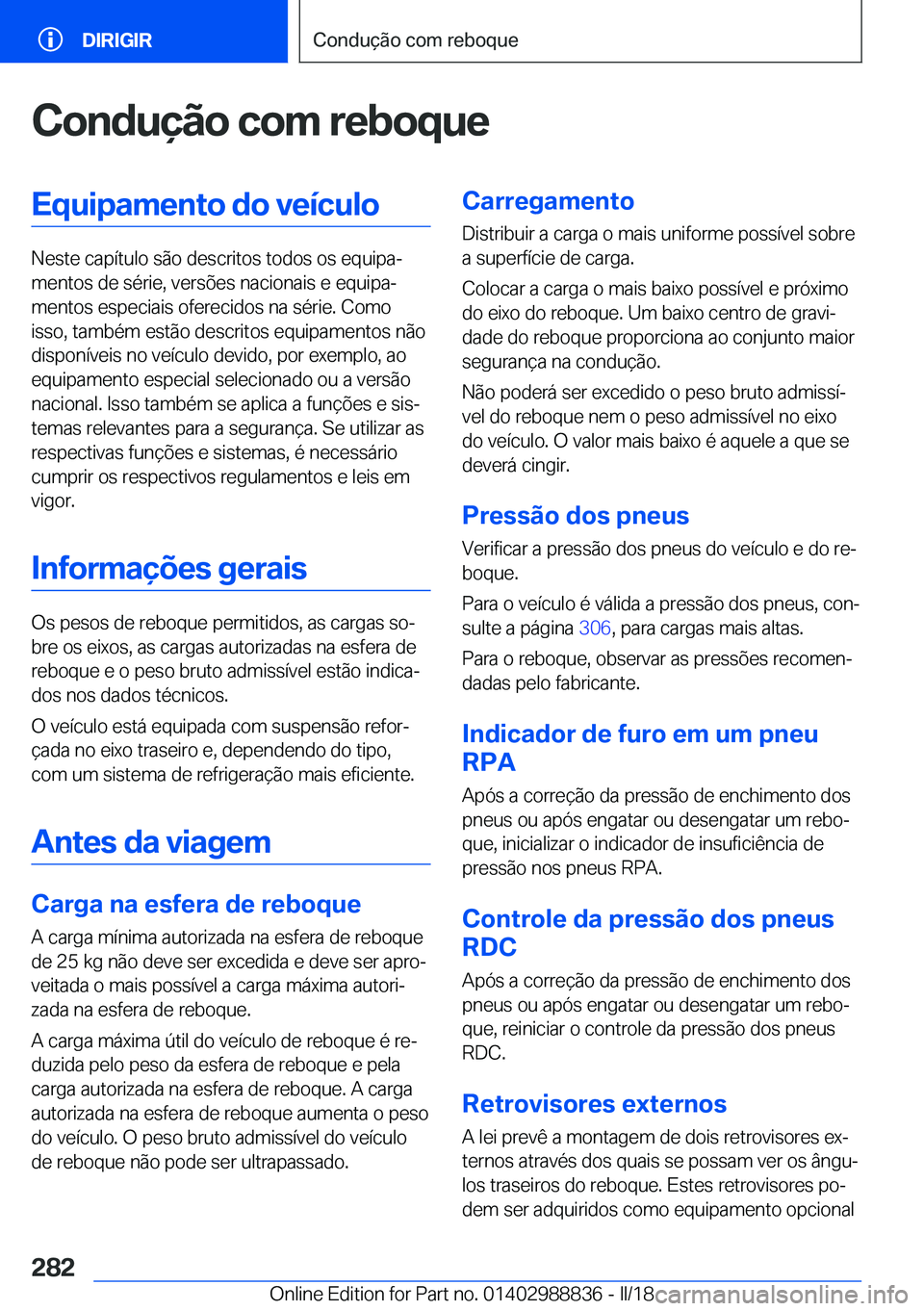 BMW X5 2018  Manual do condutor (in Portuguese) �C�o�n�d�u�