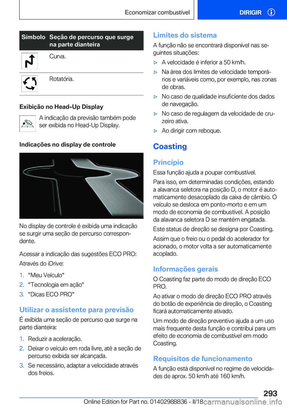 BMW X5 2018  Manual do condutor (in Portuguese) �S�