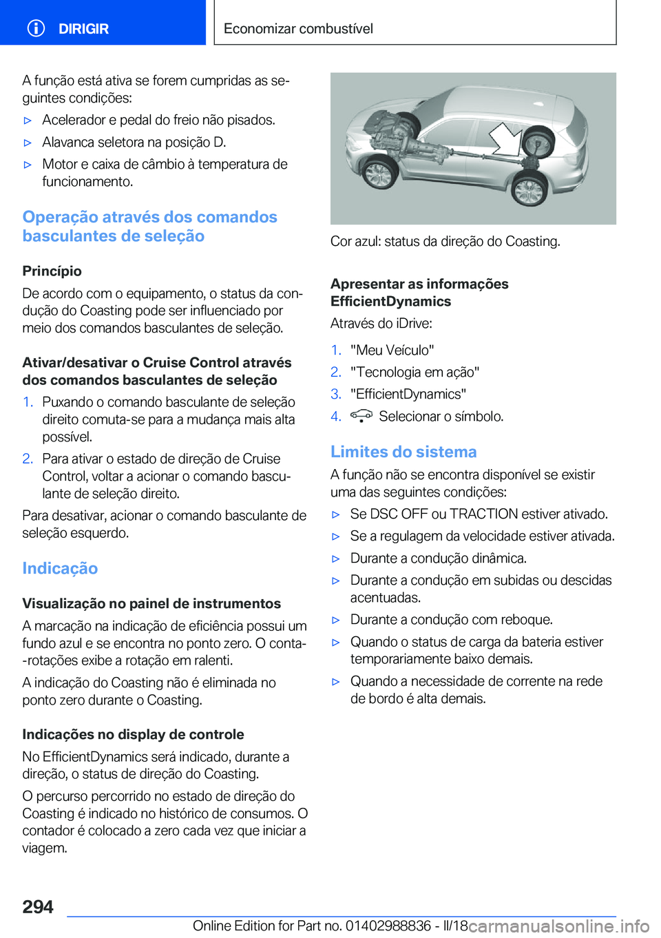 BMW X5 2018  Manual do condutor (in Portuguese) �A� �f�u�n�