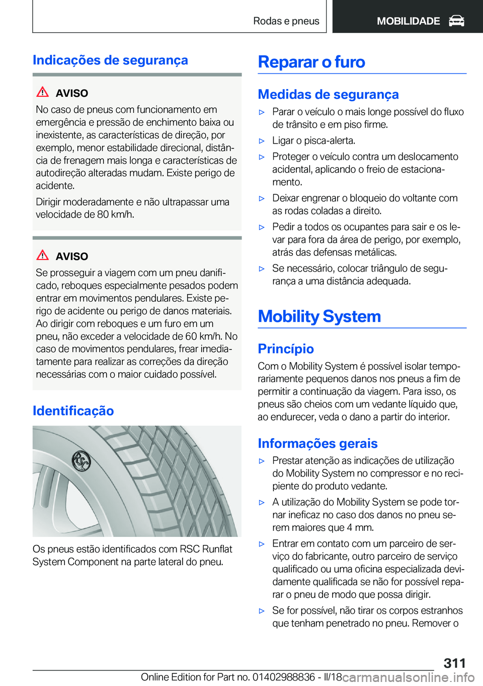 BMW X5 2018  Manual do condutor (in Portuguese) �I�n�d�i�c�a�