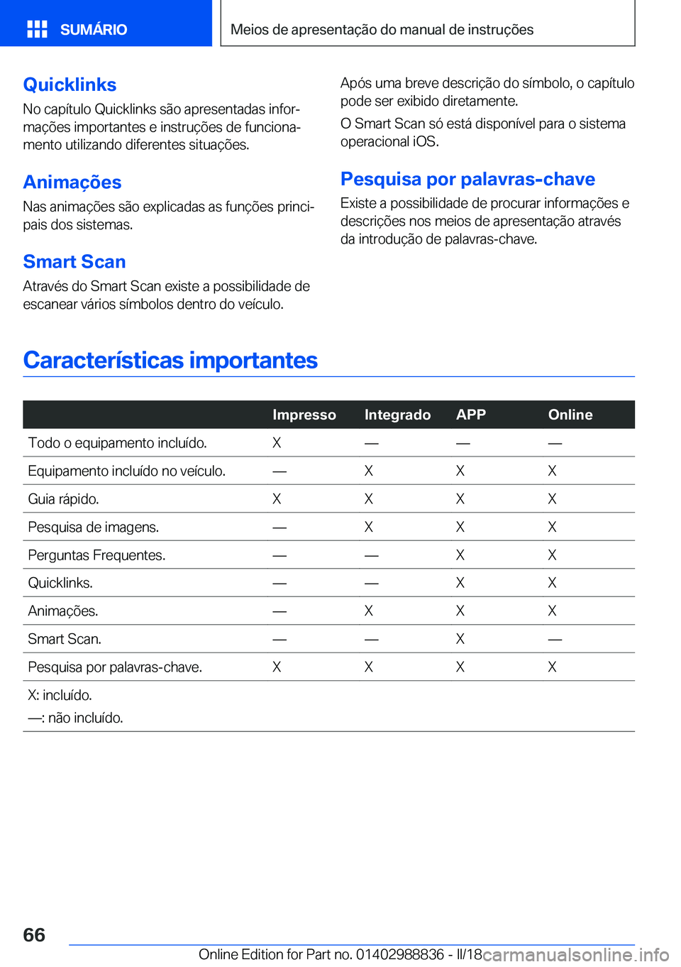 BMW X5 2018  Manual do condutor (in Portuguese) �Q�u�i�c�k�l�i�n�k�s�N�o� �c�a�p�
