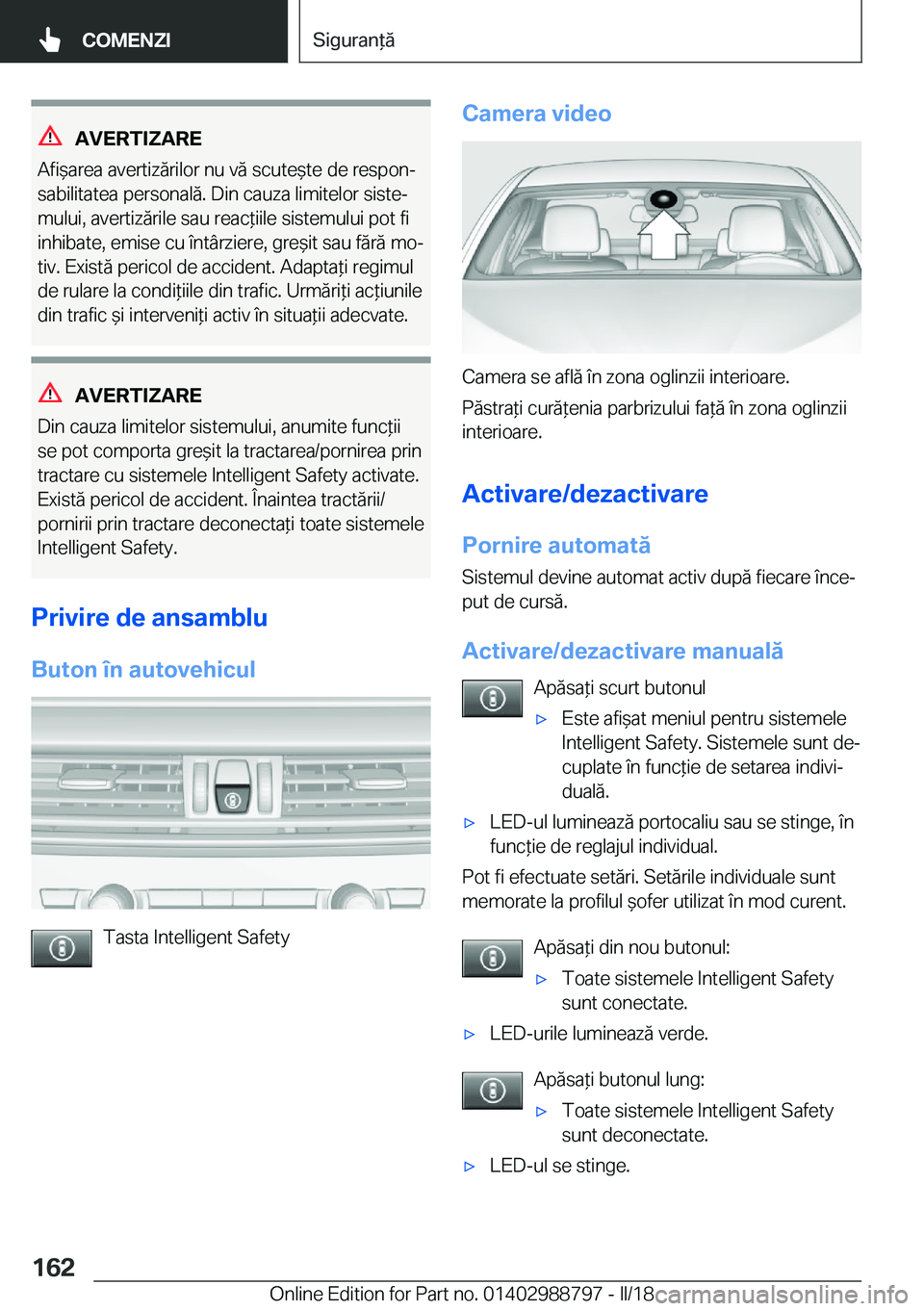 BMW X5 2018  Ghiduri De Utilizare (in Romanian) �A�V�E�R�T�I�Z�A�R�E
�A�f�i &�a�r�e�a� �a�v�e�r�t�i�z�