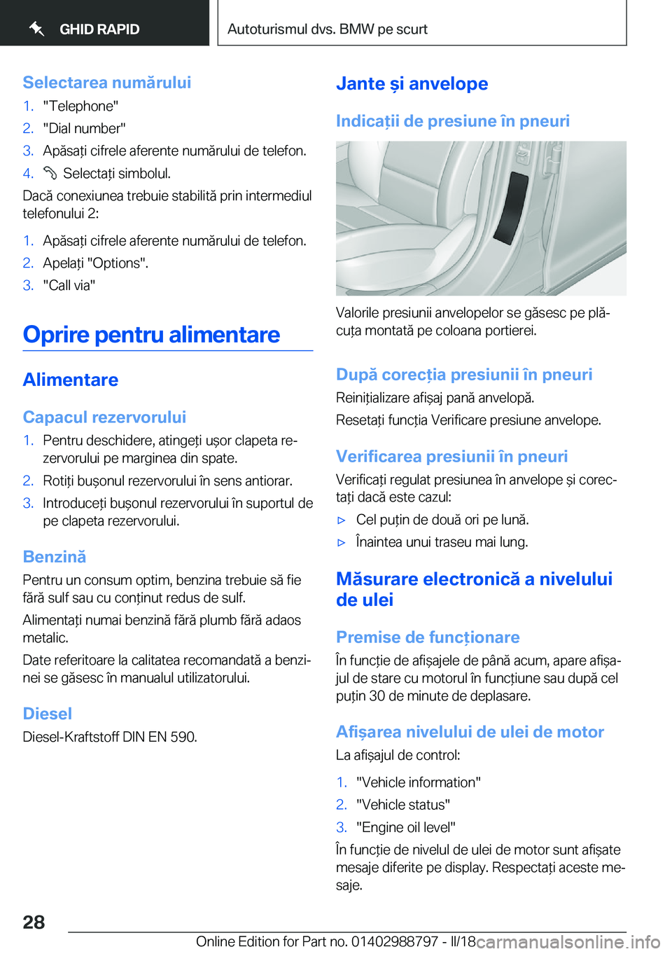 BMW X5 2018  Ghiduri De Utilizare (in Romanian) �S�e�l�e�c�t�a�r�e�a��n�u�m�