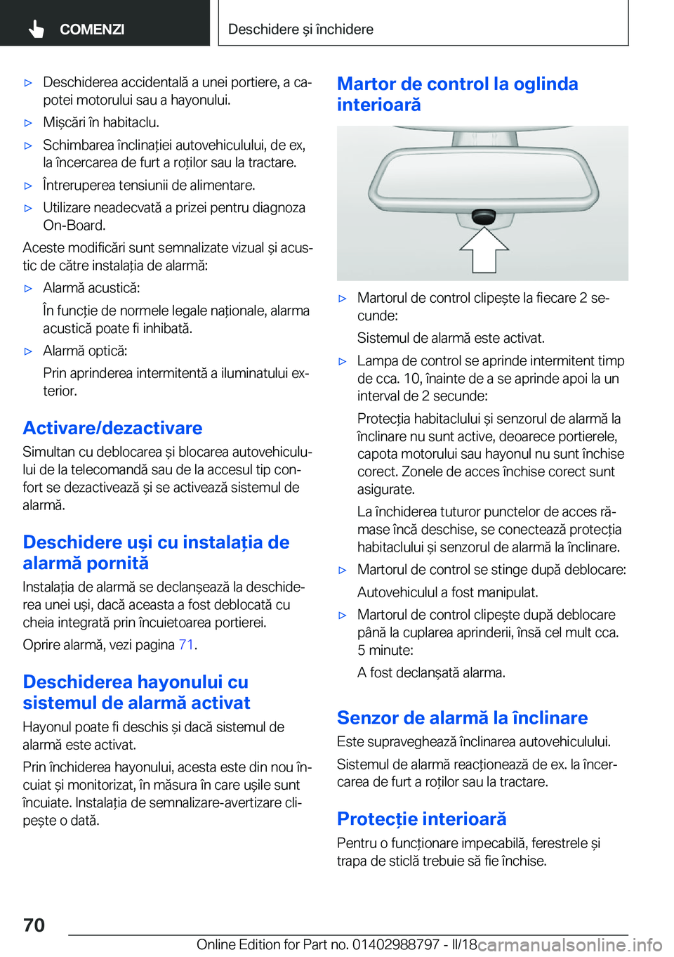 BMW X5 2018  Ghiduri De Utilizare (in Romanian) 'x�D�e�s�c�h�i�d�e�r�e�a� �a�c�c�i�d�e�n�t�a�l�