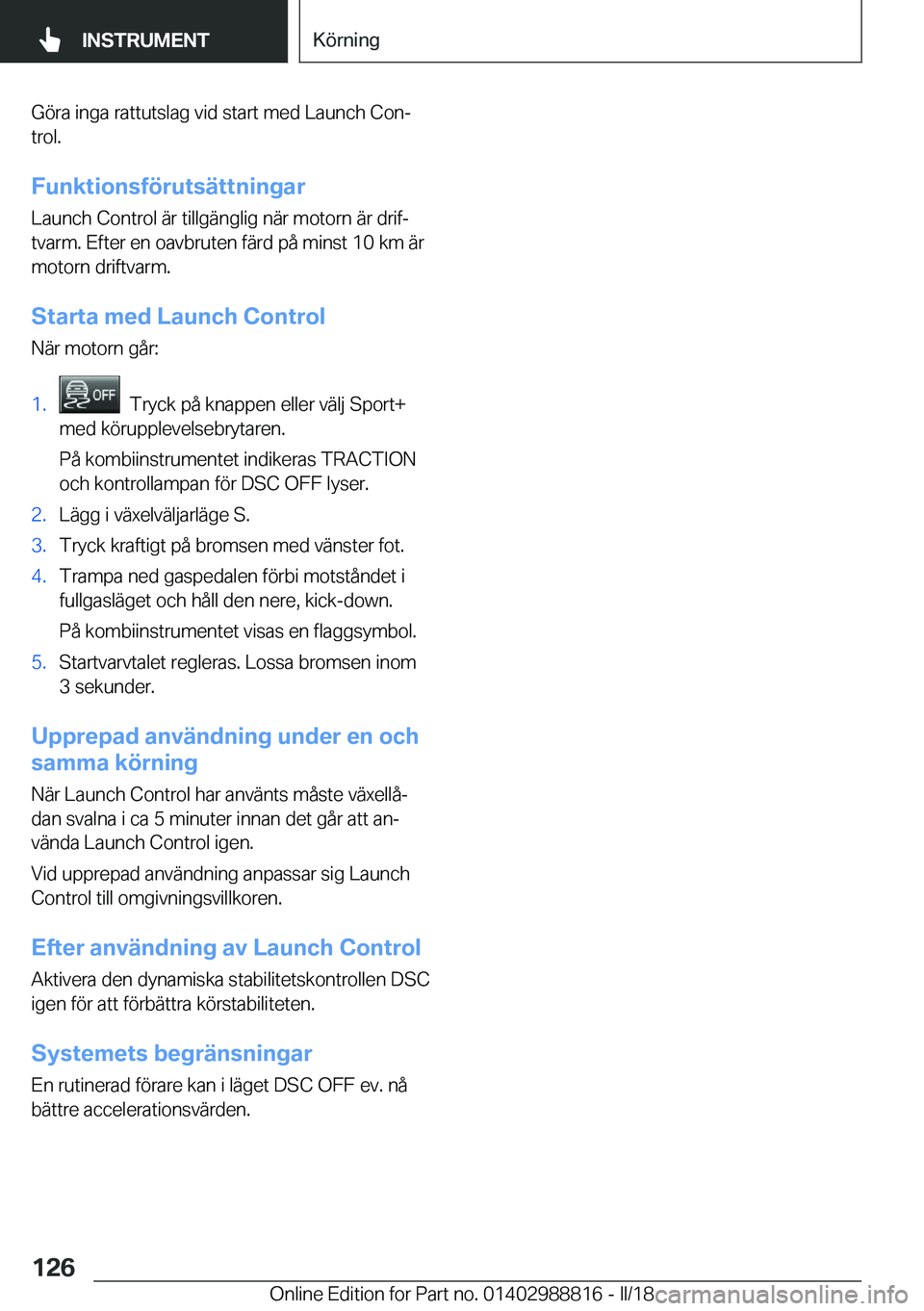 BMW X5 2018  InstruktionsbÖcker (in Swedish) �G�