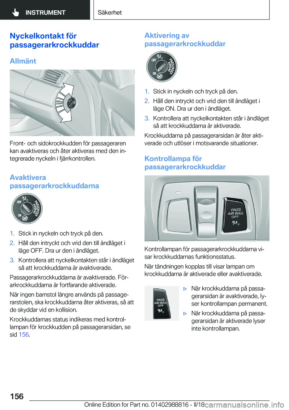 BMW X5 2018  InstruktionsbÖcker (in Swedish) �N�y�c�k�e�l�k�o�n�t�a�k�t��f�