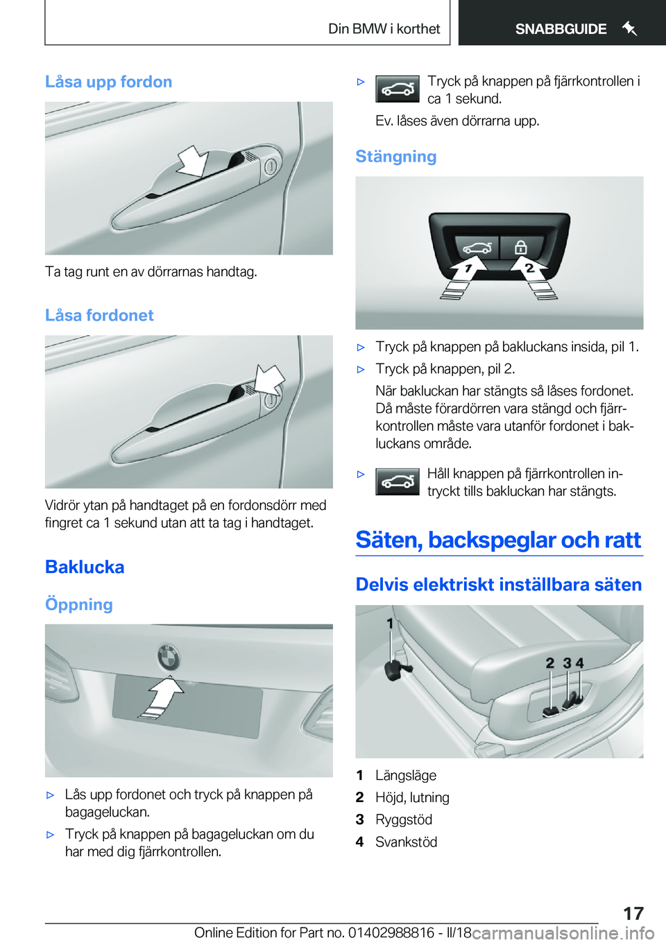 BMW X5 2018  InstruktionsbÖcker (in Swedish) �L�å�s�a��u�p�p��f�o�r�d�o�n
�T�a� �t�a�g� �r�u�n�t� �e�n� �a�v� �d�