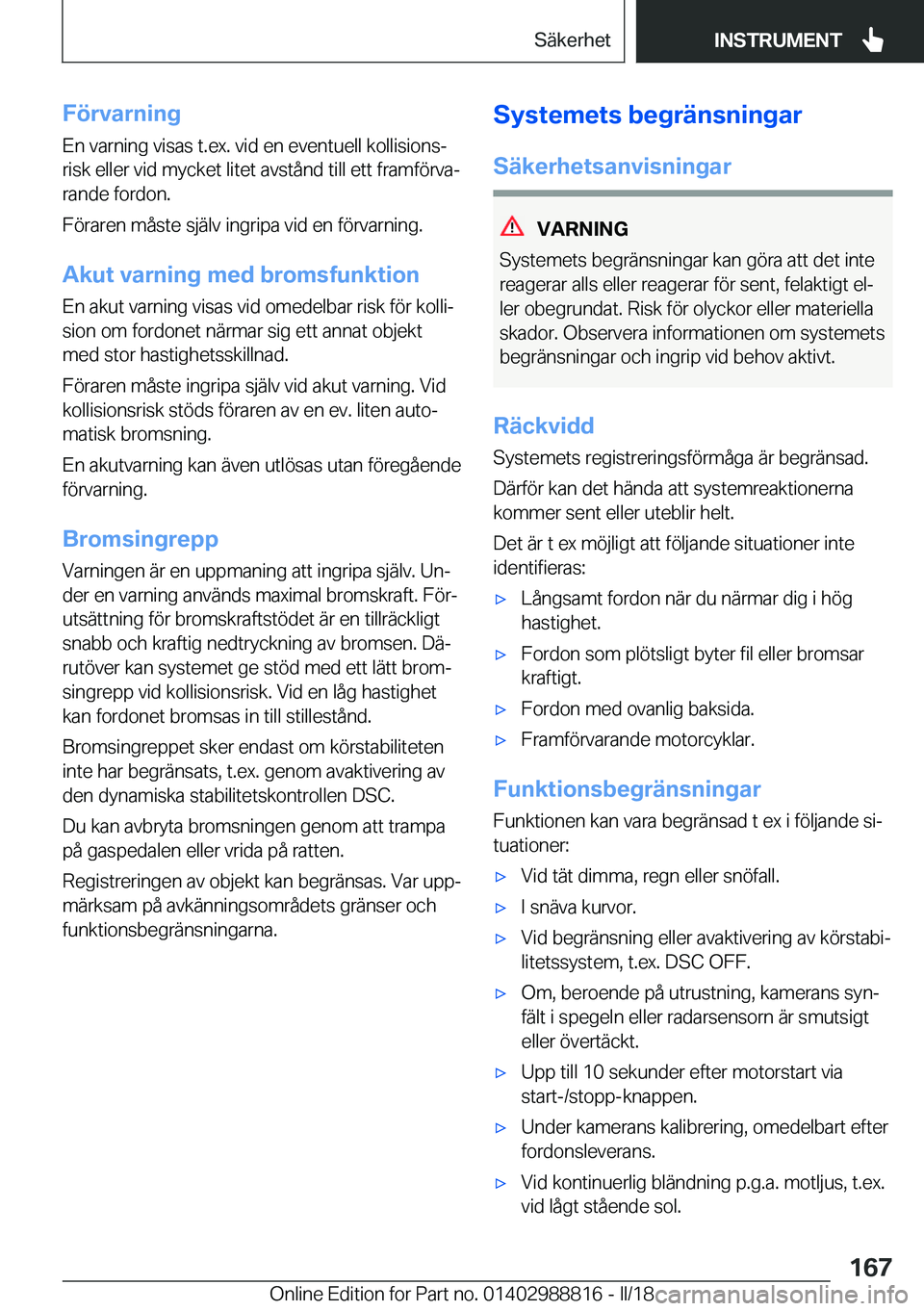 BMW X5 2018  InstruktionsbÖcker (in Swedish) �F�