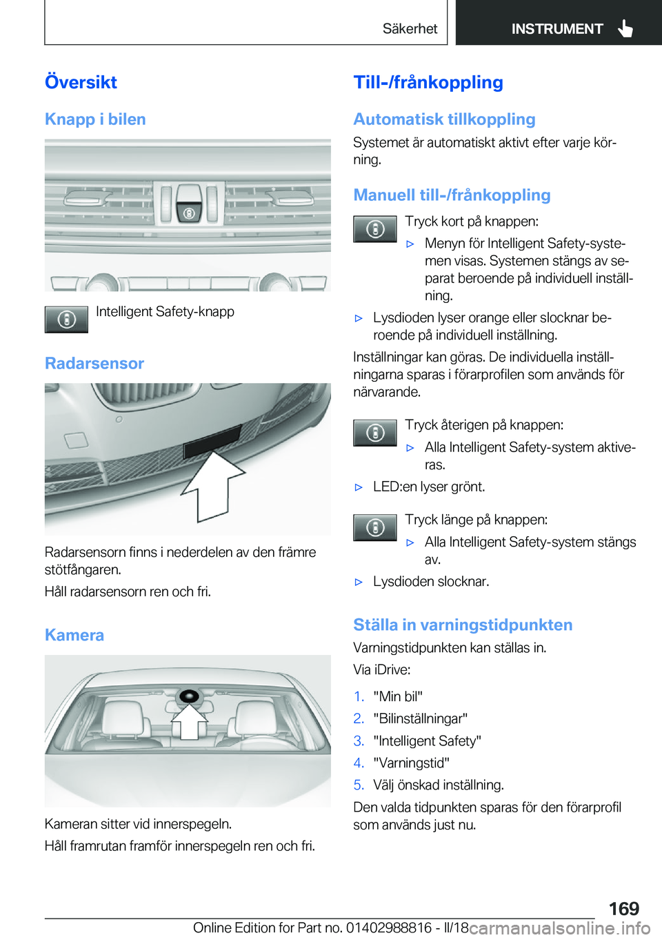 BMW X5 2018  InstruktionsbÖcker (in Swedish) �