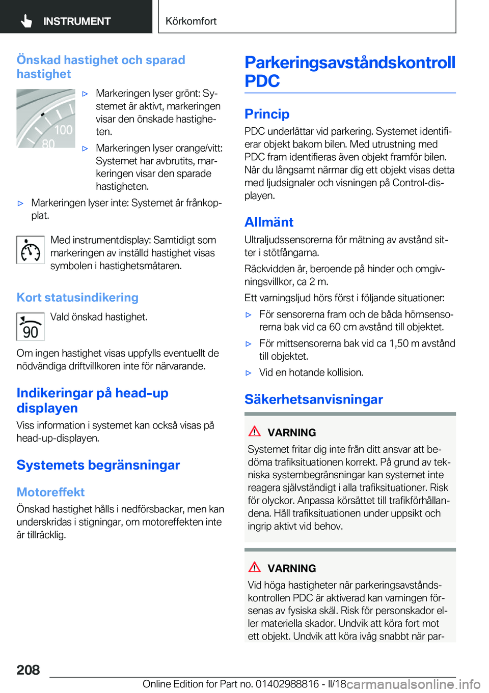 BMW X5 2018  InstruktionsbÖcker (in Swedish) �