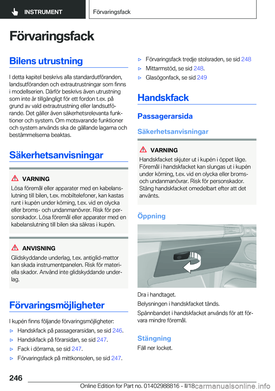BMW X5 2018  InstruktionsbÖcker (in Swedish) �F�