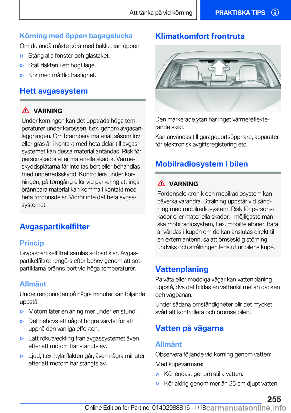 BMW X5 2018  InstruktionsbÖcker (in Swedish) �K�
