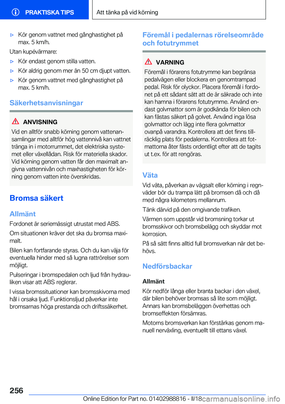 BMW X5 2018  InstruktionsbÖcker (in Swedish) x�K�