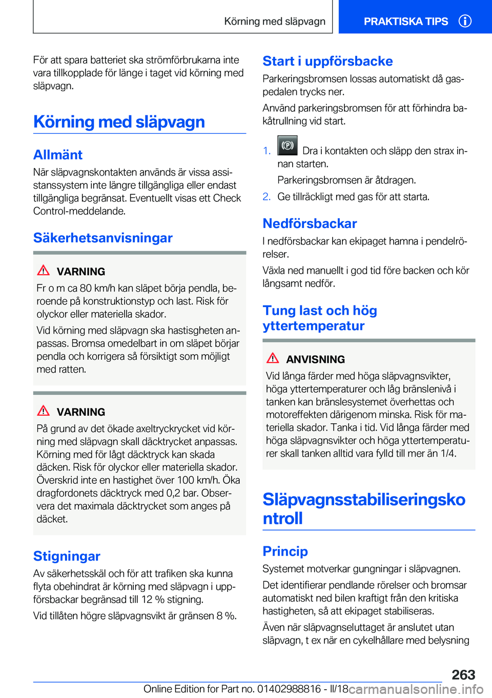BMW X5 2018  InstruktionsbÖcker (in Swedish) �F�