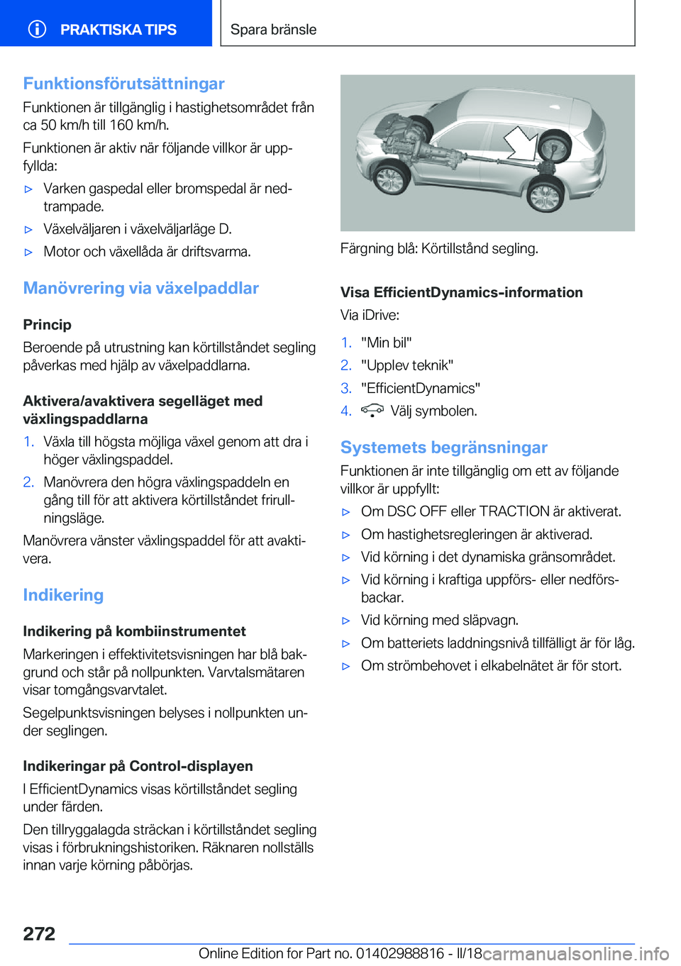 BMW X5 2018  InstruktionsbÖcker (in Swedish) �F�u�n�k�t�i�o�n�s�f�