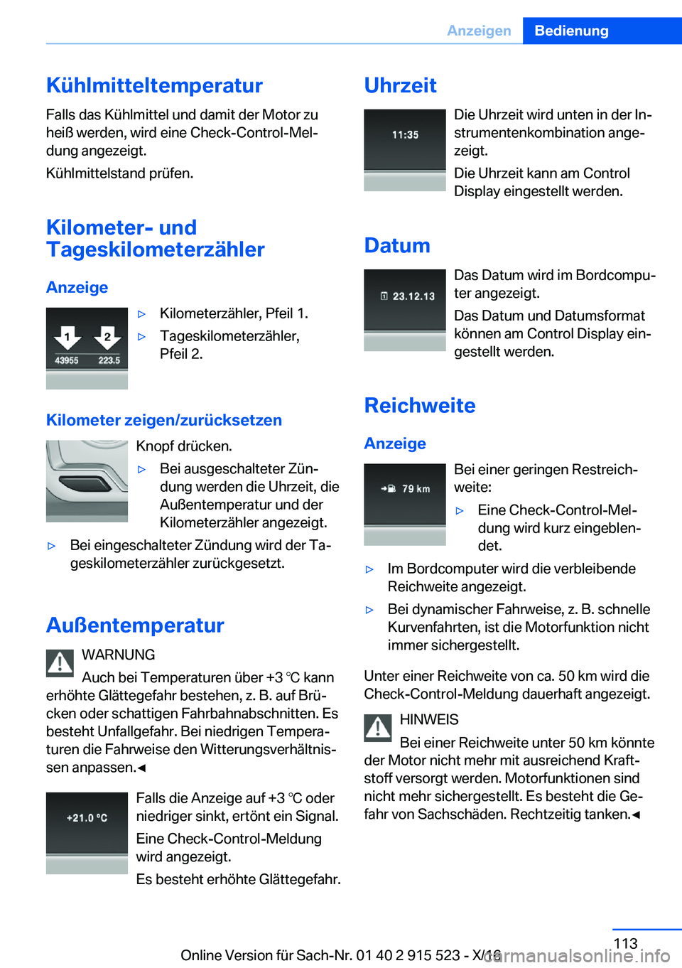 BMW X5 2017  Betriebsanleitungen (in German) �K�