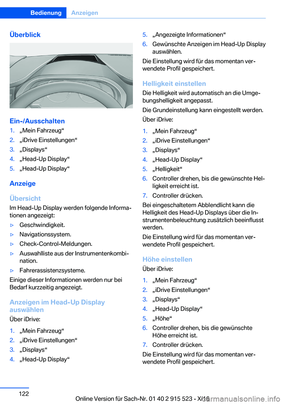 BMW X5 2017  Betriebsanleitungen (in German) �
