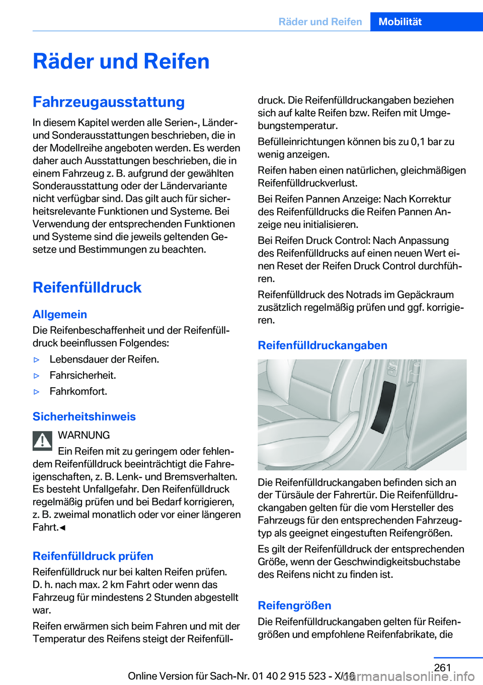 BMW X5 2017  Betriebsanleitungen (in German) �R�