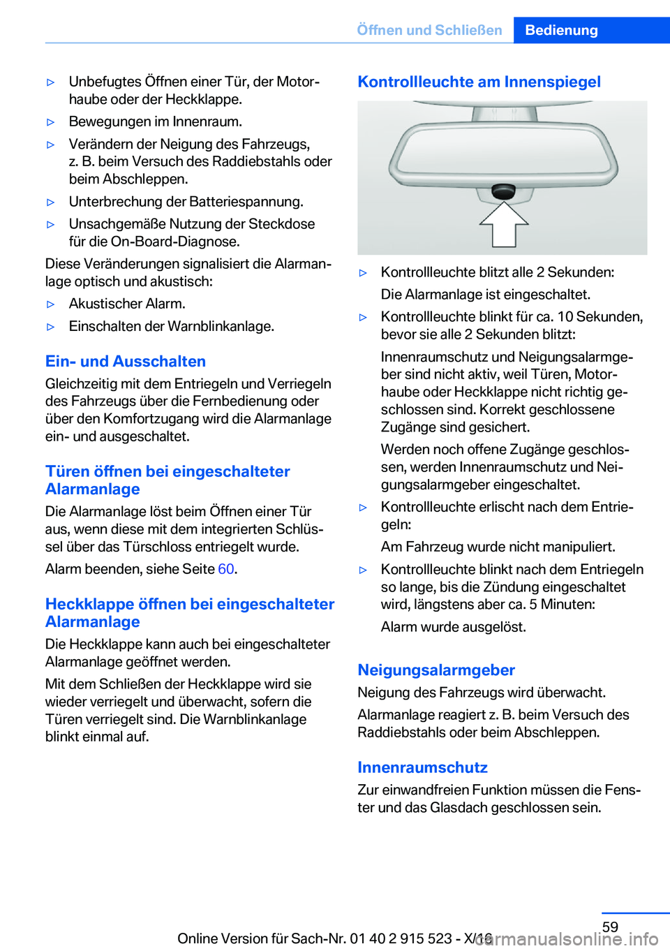 BMW X5 2017  Betriebsanleitungen (in German) 'y�U�n�b�e�f�u�g�t�e�s� �