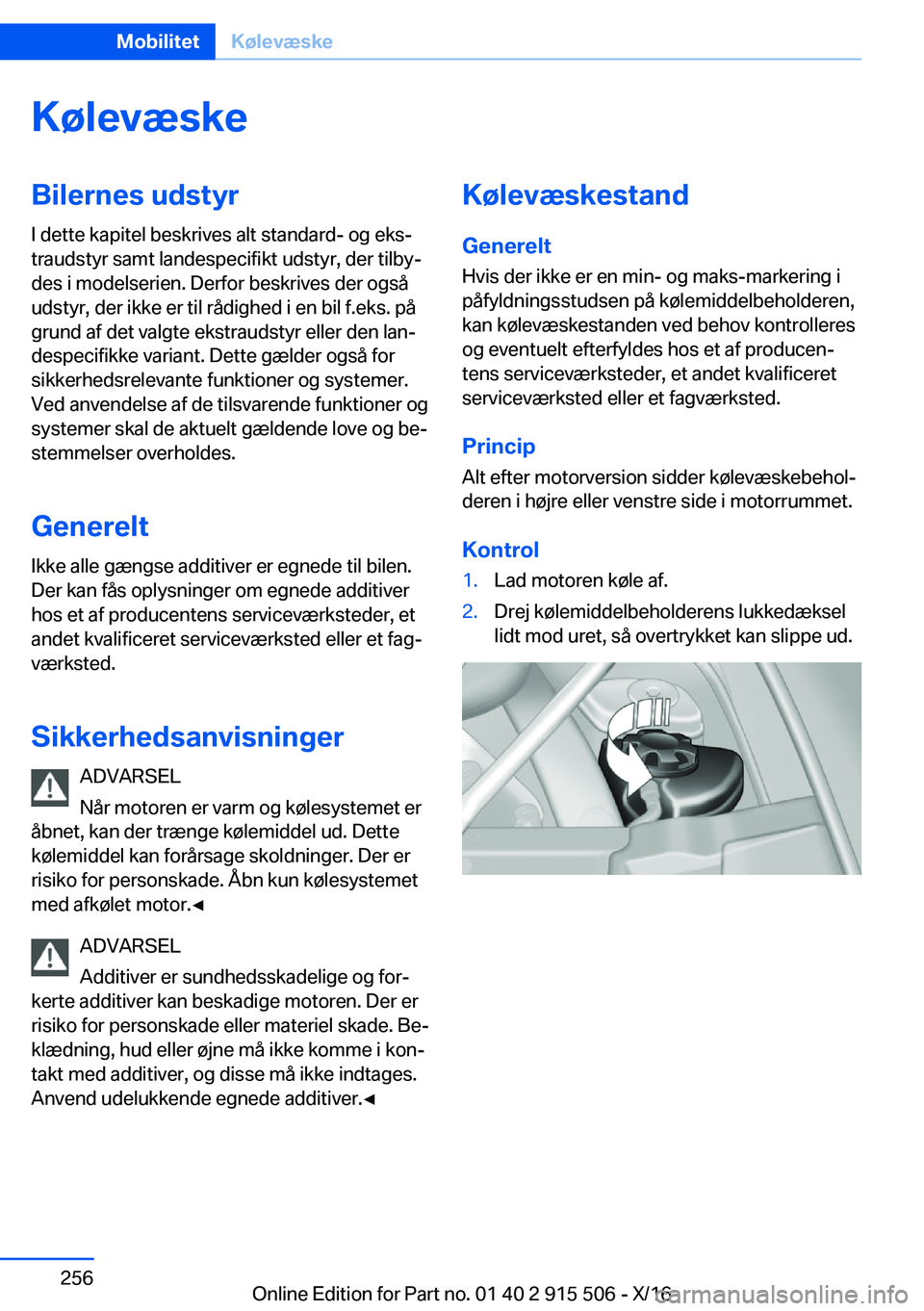 BMW X5 2017  InstruktionsbØger (in Danish) �K�