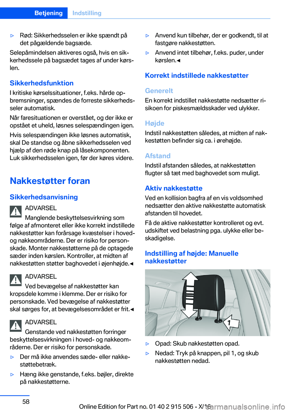 BMW X5 2017  InstruktionsbØger (in Danish) 'y�R�