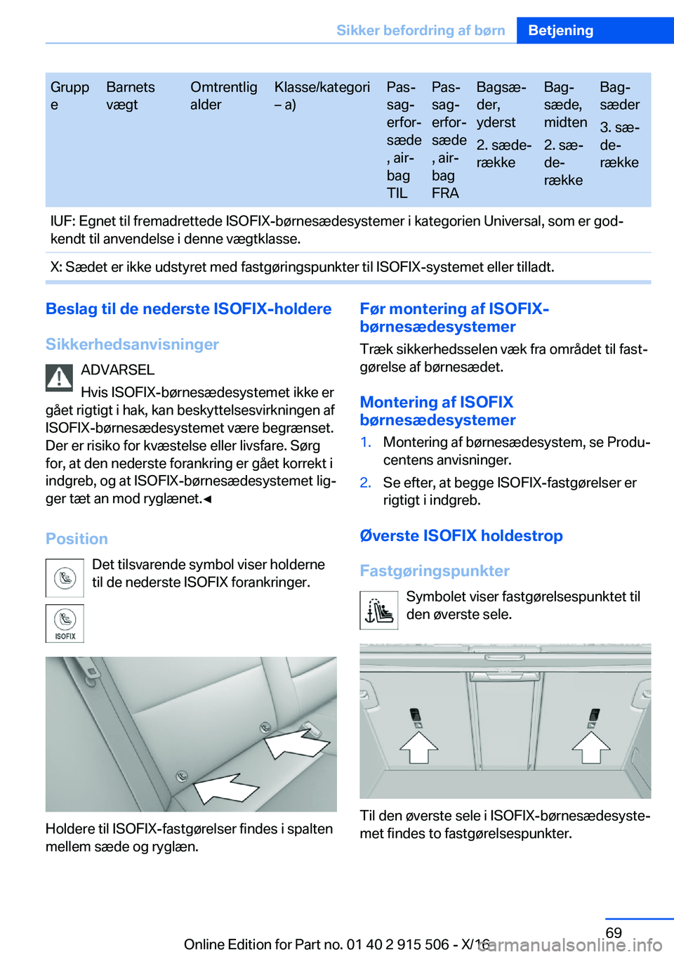 BMW X5 2017  InstruktionsbØger (in Danish) �G�r�u�p�p
�e�B�a�r�n�e�t�s
�v�æ�g�t�O�m�t�r�e�n�t�l�i�g
�a�l�d�e�r�K�l�a�s�s�e�/�k�a�t�e�g�o�r�i
m� �a�)�P�a�sj
�s�a�gj
�e�r�f�o�rj
�s�æ�d�e
�,� �a�i�rj
�b�a�g
�T�I�L�P�a�sj
�s�a�gj
�e�r�f�o