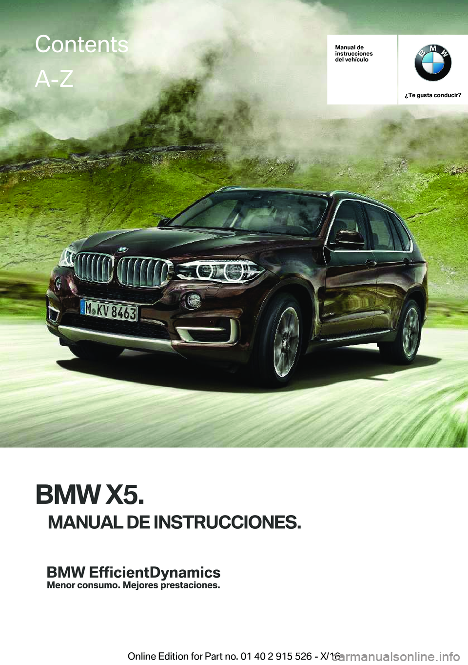 BMW X5 2017  Manuales de Empleo (in Spanish) 