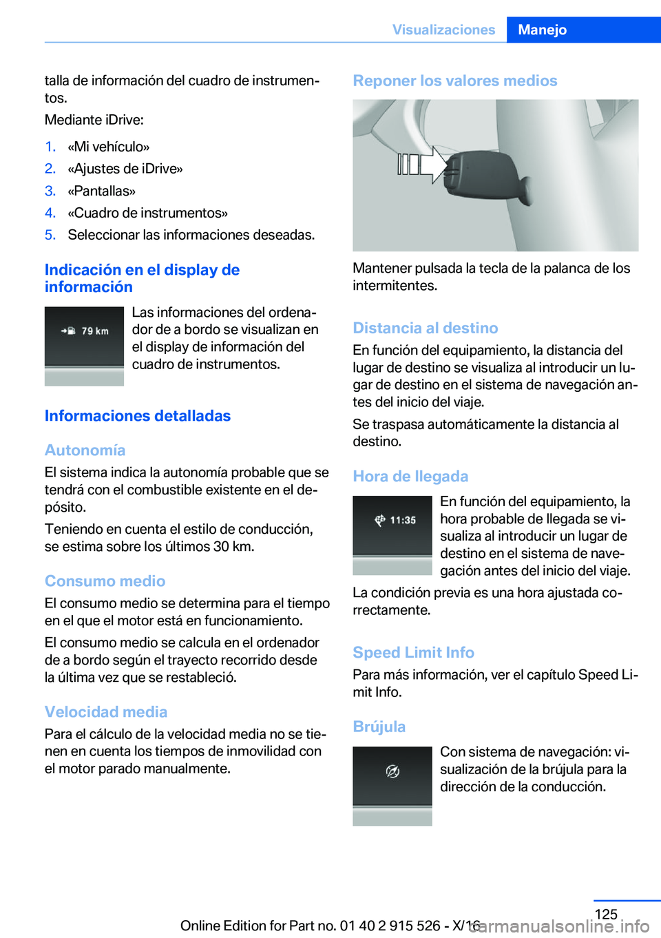 BMW X5 2017  Manuales de Empleo (in Spanish) �t�a�l�l�a� �d�e� �i�n�f�o�r�m�a�c�i�