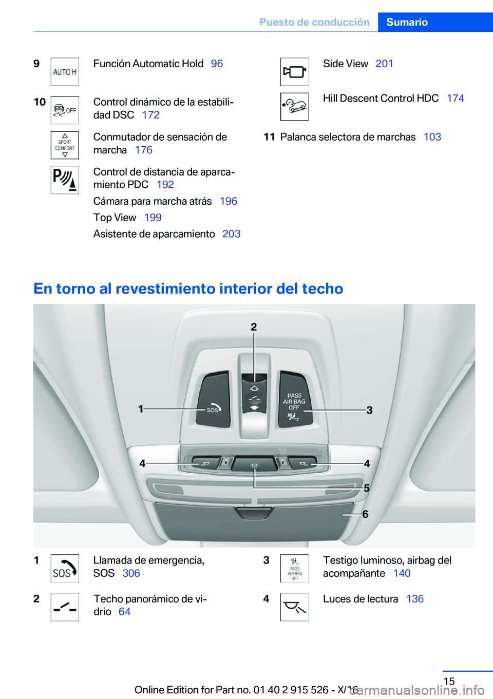 BMW X5 2017  Manuales de Empleo (in Spanish) �9�F�u�n�c�i�