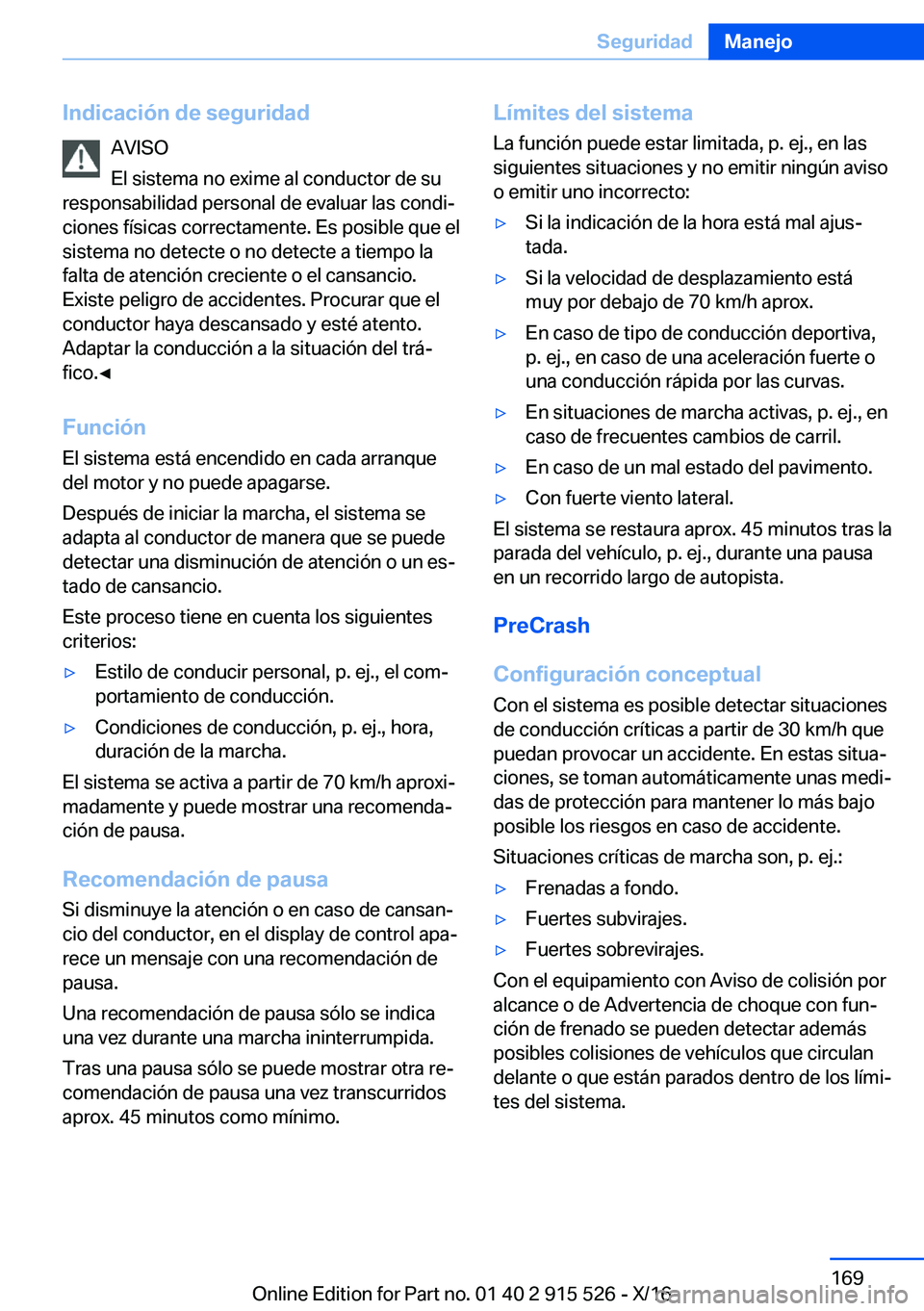 BMW X5 2017  Manuales de Empleo (in Spanish) �I�n�d�i�c�a�c�i�