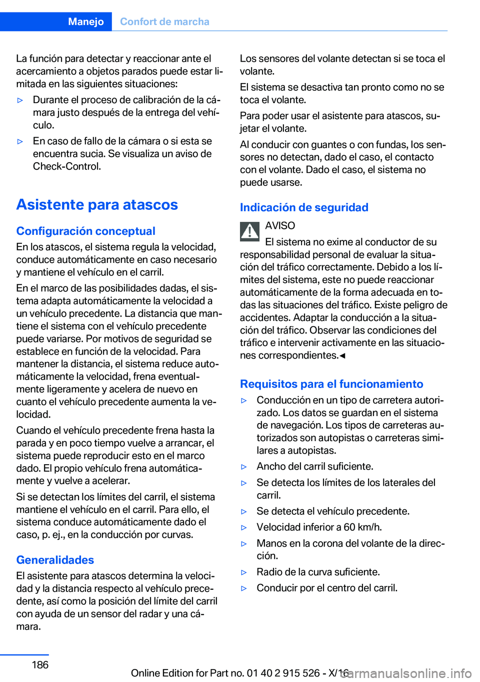 BMW X5 2017  Manuales de Empleo (in Spanish) �L�a� �f�u�n�c�i�