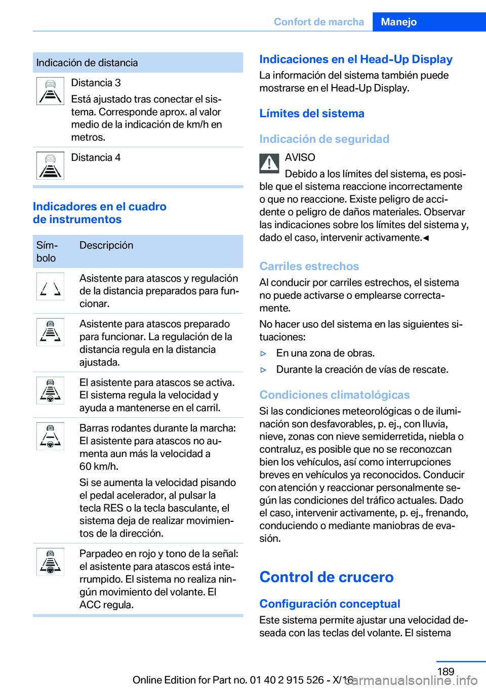 BMW X5 2017  Manuales de Empleo (in Spanish) �I�n�d�i�c�a�c�i�