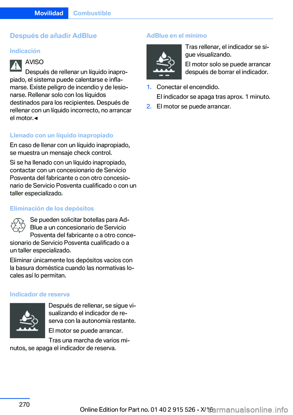BMW X5 2017  Manuales de Empleo (in Spanish) �D�e�s�p�u�é�s��d�e��a�
