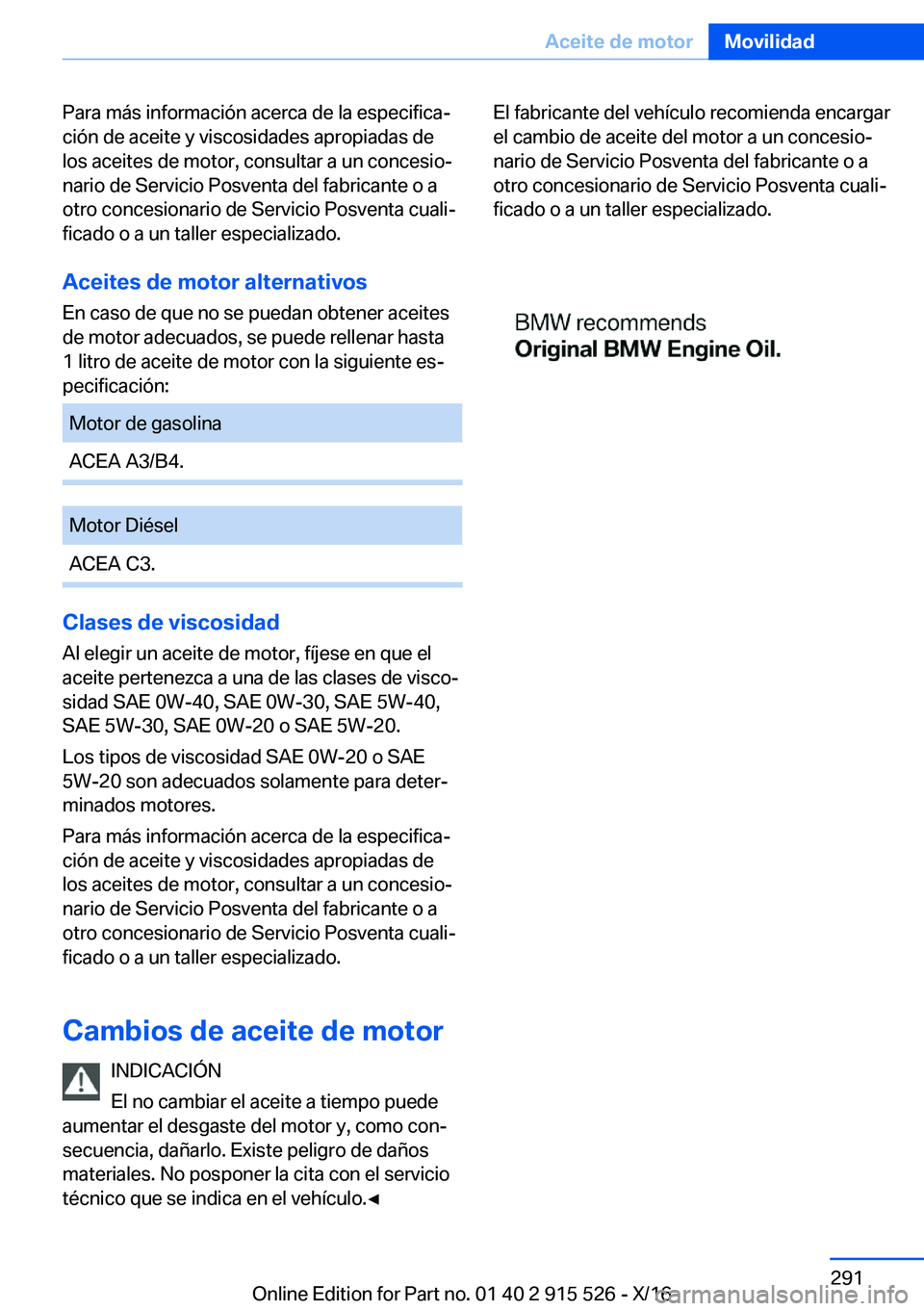 BMW X5 2017  Manuales de Empleo (in Spanish) �P�a�r�a� �m�á�s� �i�n�f�o�r�m�a�c�i�