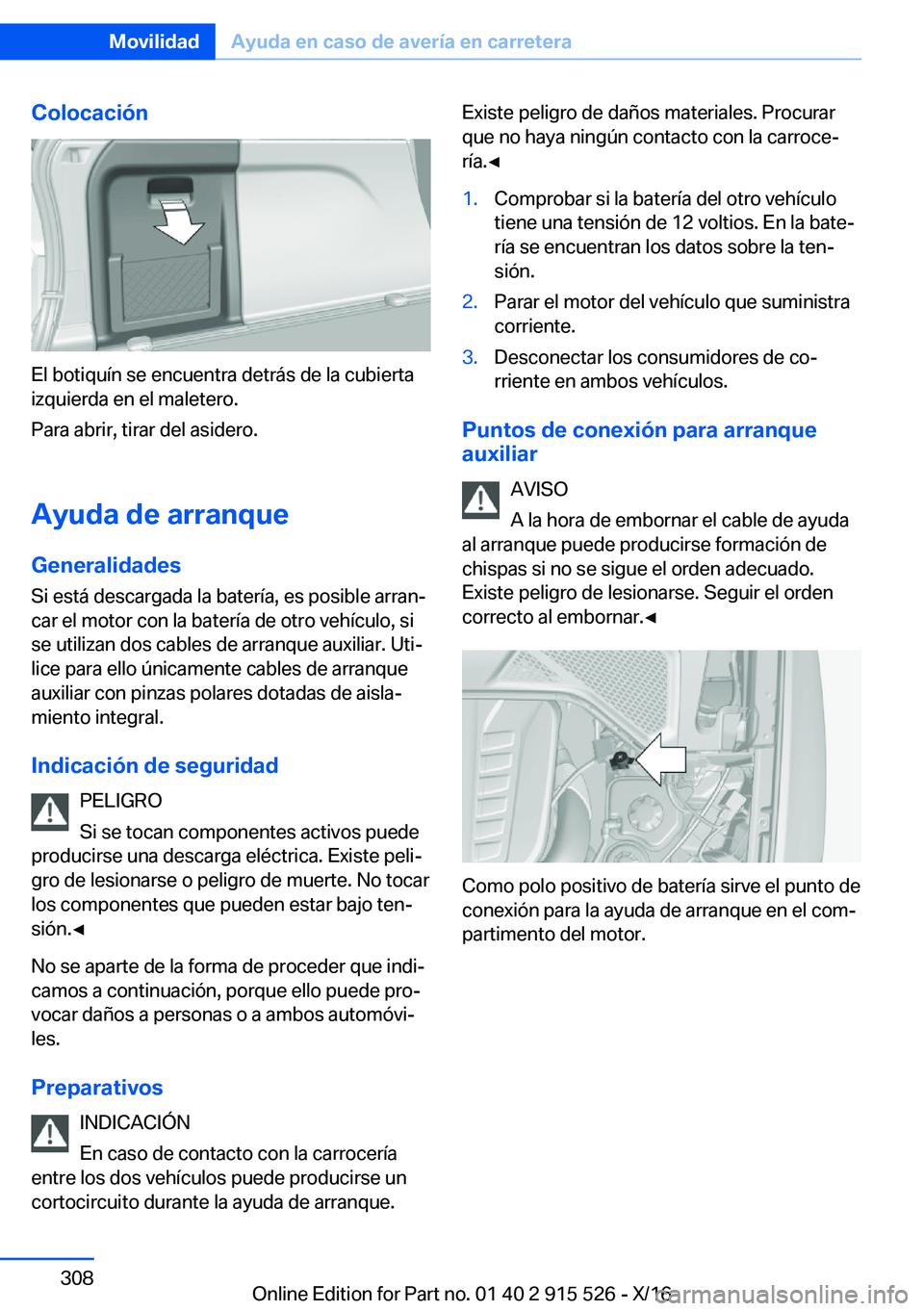 BMW X5 2017  Manuales de Empleo (in Spanish) �C�o�l�o�c�a�c�i�