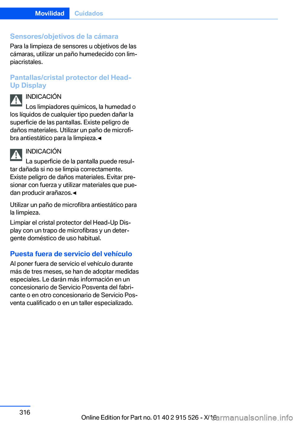 BMW X5 2017  Manuales de Empleo (in Spanish) �S�e�n�s�o�r�e�s�/�o�b�j�e�t�i�v�o�s��d�e��l�a��c�