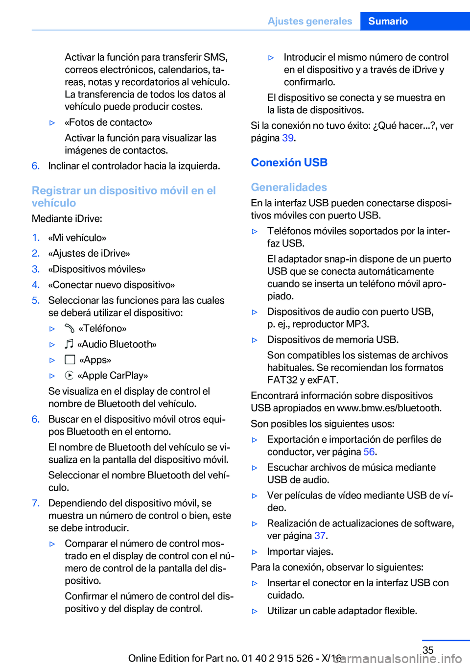 BMW X5 2017  Manuales de Empleo (in Spanish) �A�c�t�i�v�a�r� �l�a� �f�u�n�c�i�